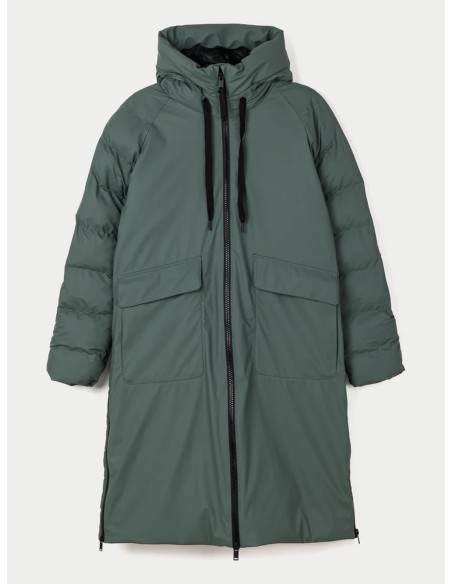 Parka Larga Tanta Rainwear Balsam Green Rime