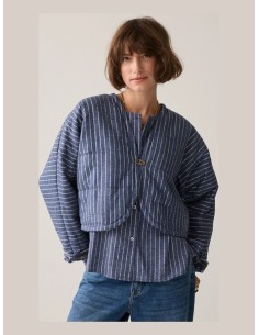 Cazadora Reversible Summum Indigo en Algodón 2