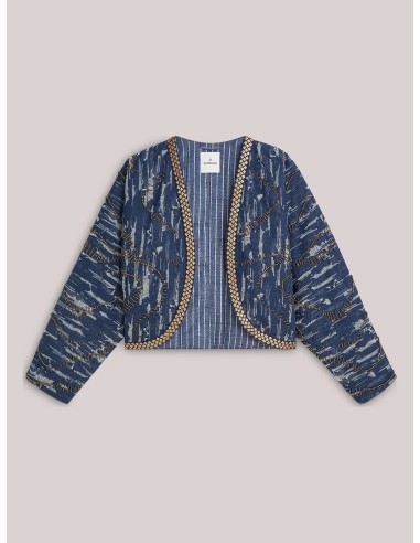 Cazadora Reversible Summum Indigo en Algodón