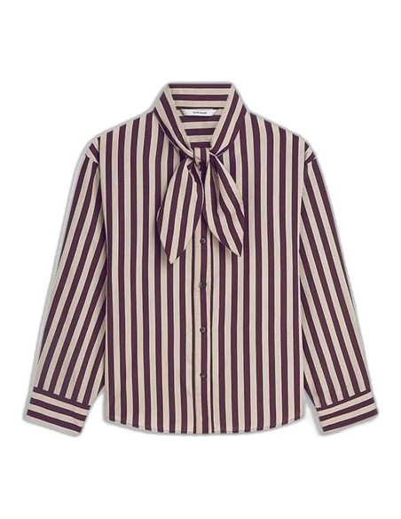 Blusa Summum de Rayas con Lazada en Viscosa Ecovero