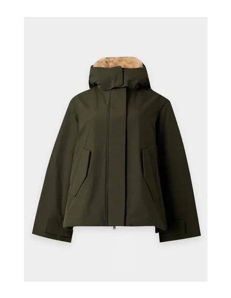 Parka Solana Save The Duck con capucha desmontable, cuello efecto pelo
