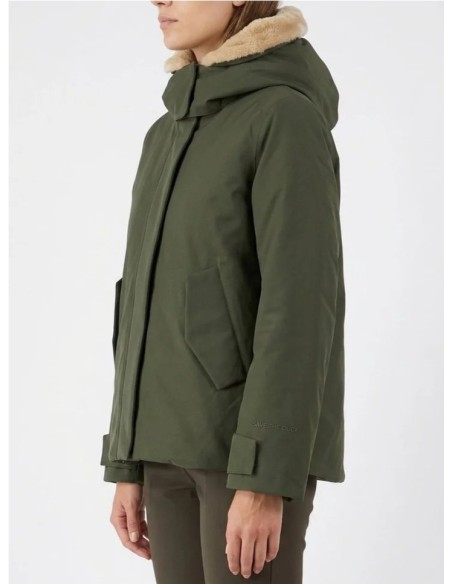 Parka Solana Save The Duck con capucha desmontable, cuello efecto pelo